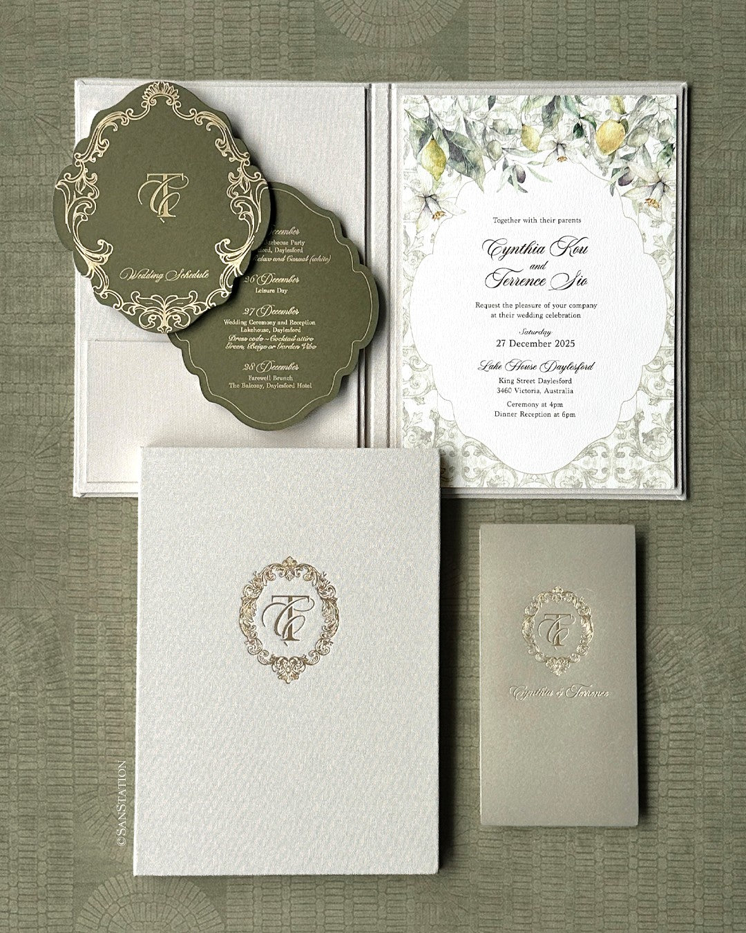 LINEN HARD COVER INVITATION