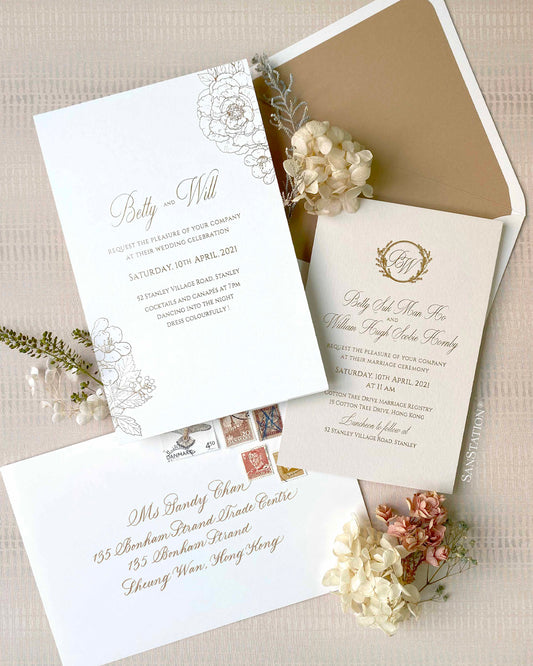 GOLD EDGED INVITATION