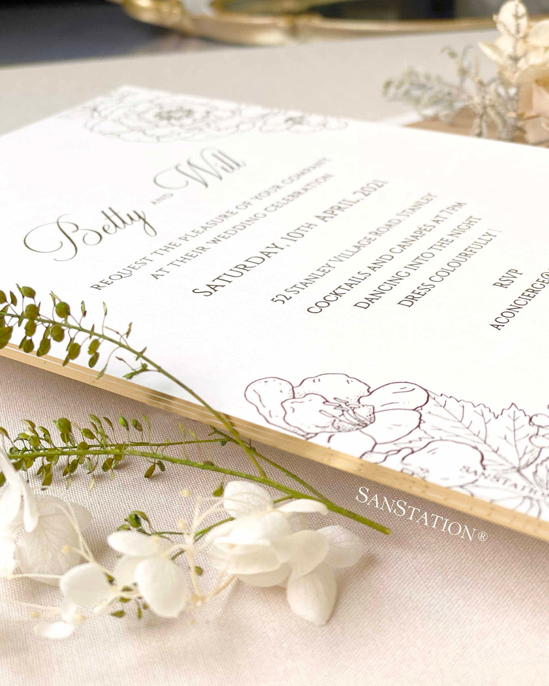 GOLD EDGED INVITATION