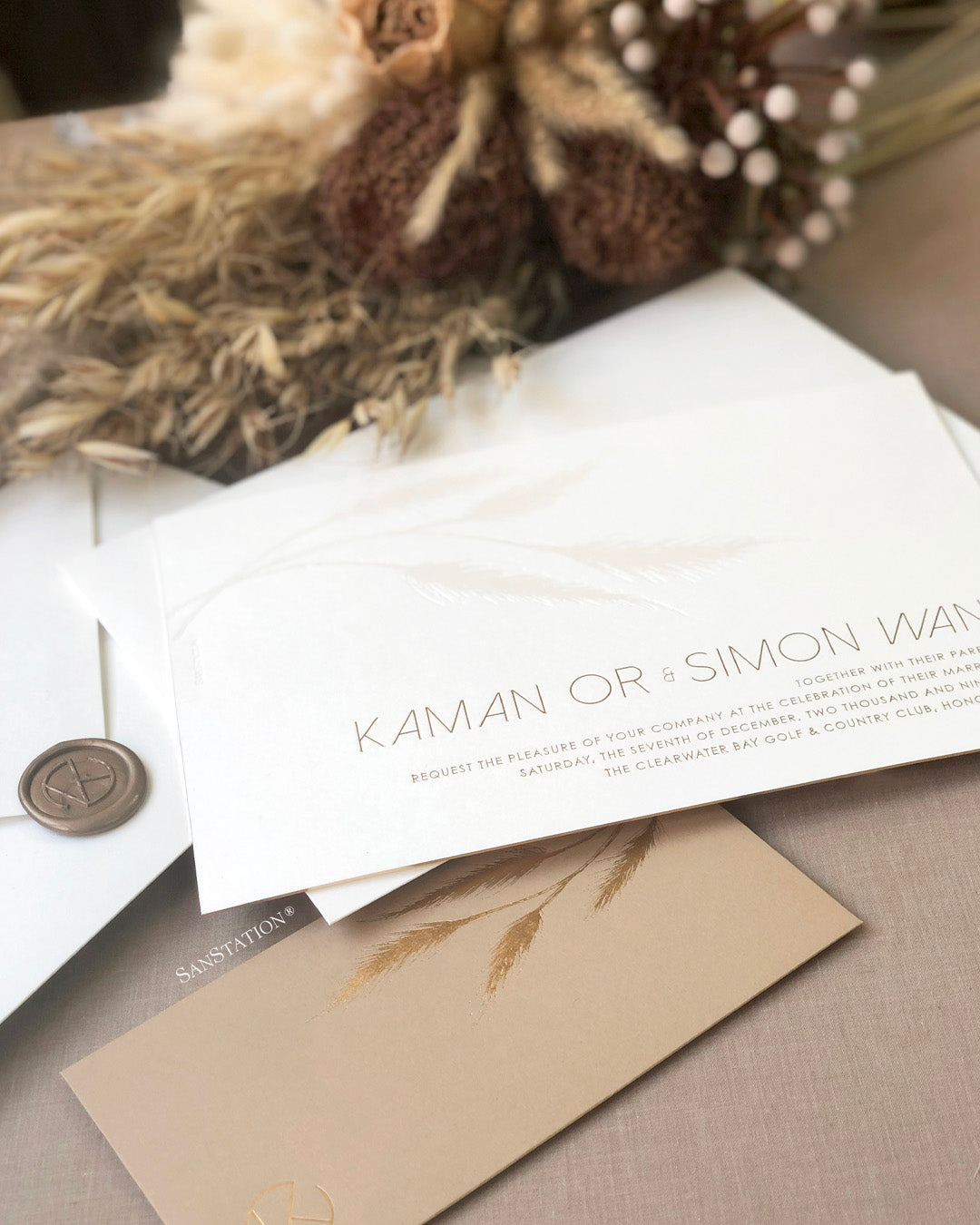 GOLD EDGED INVITATION