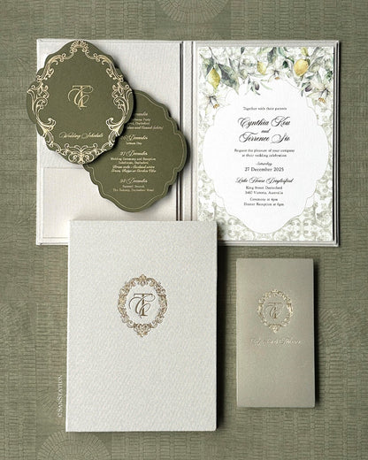 LINEN HARD COVER INVITATION