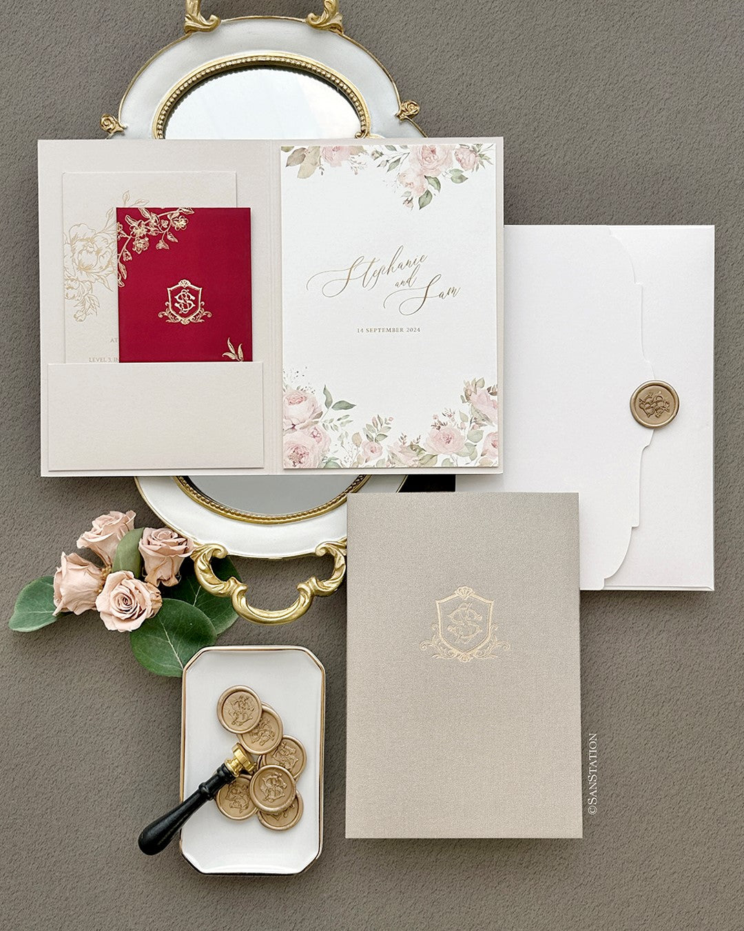 SHIMMER LINEN INVITATION