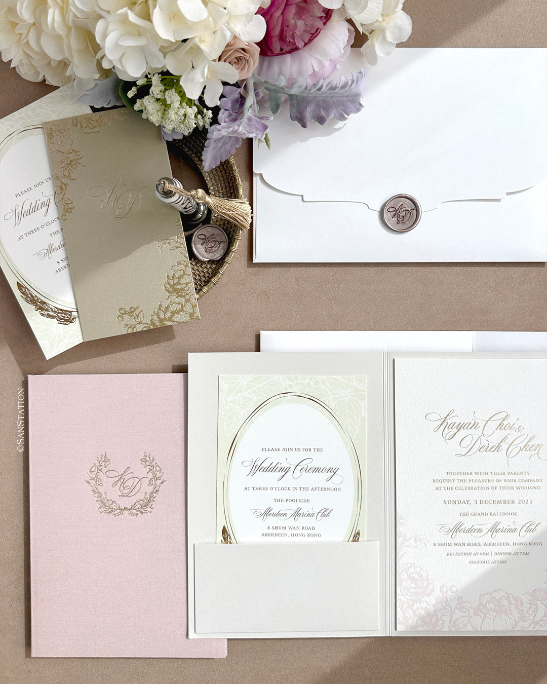 SHIMMER LINEN INVITATION