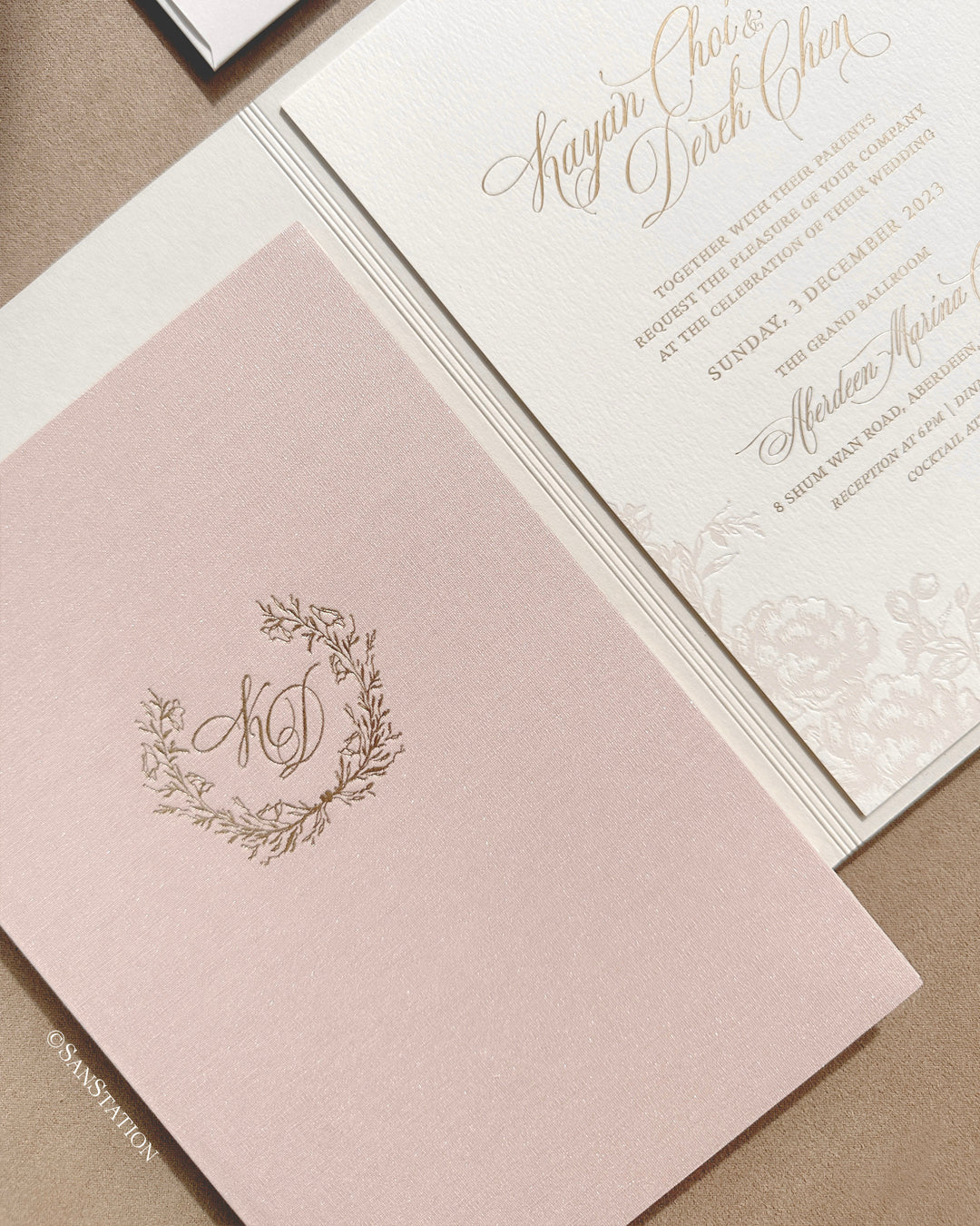 SHIMMER LINEN INVITATION