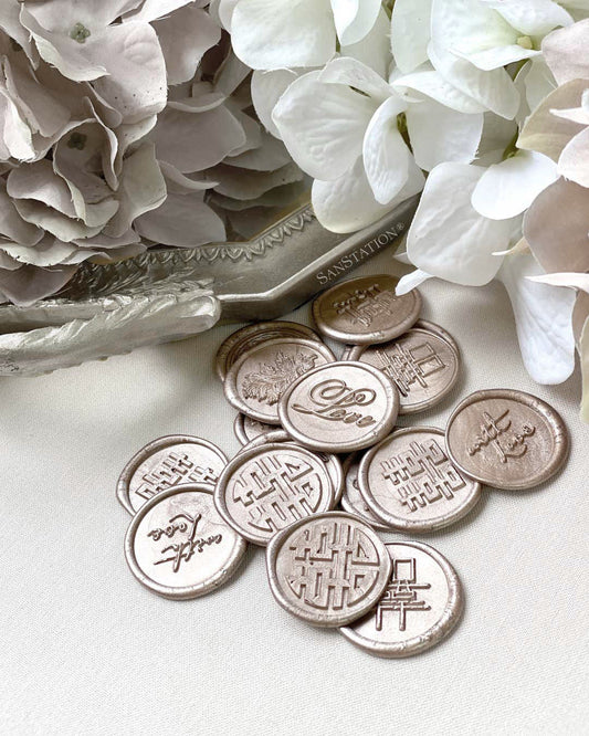 设计师玫瑰金系列 | 火漆蜡贴纸