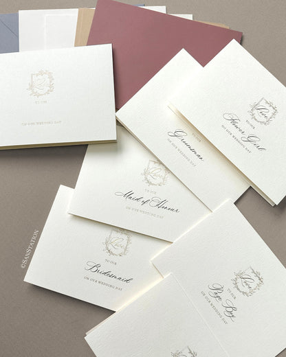 PERSONALIZED BRIDAL PARTY THANK YOU CARDS
