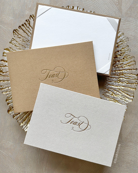 CLASSIC LINEN TOAST CARD