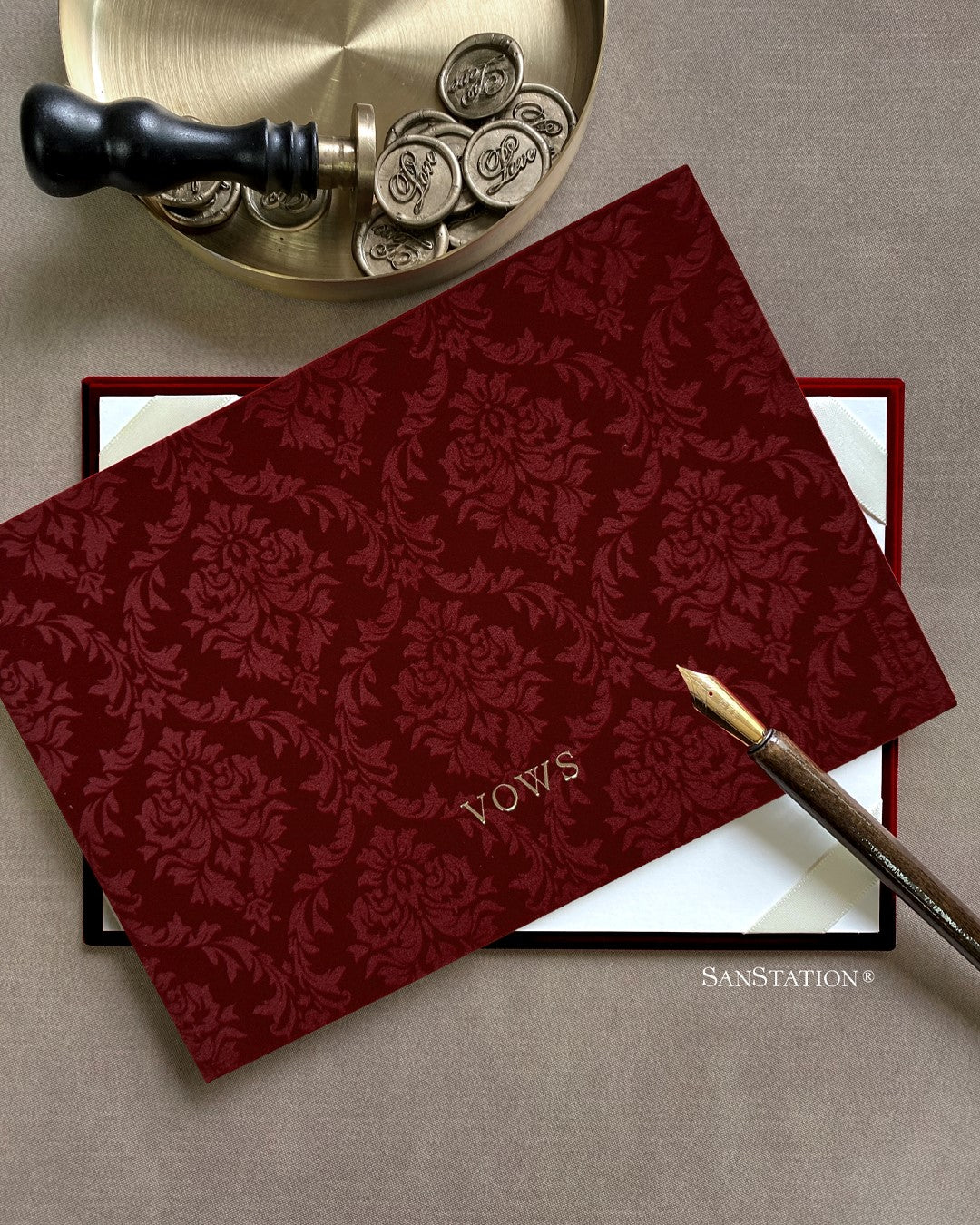 VELVET CHARM VOWS CARD (SERIF)