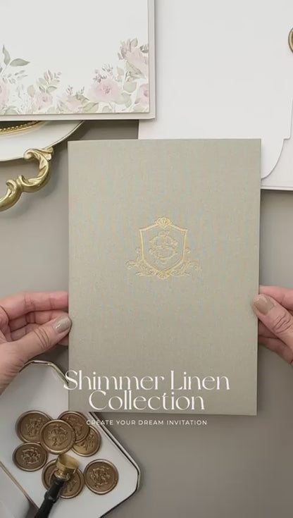 SHIMMER LINEN INVITATION
