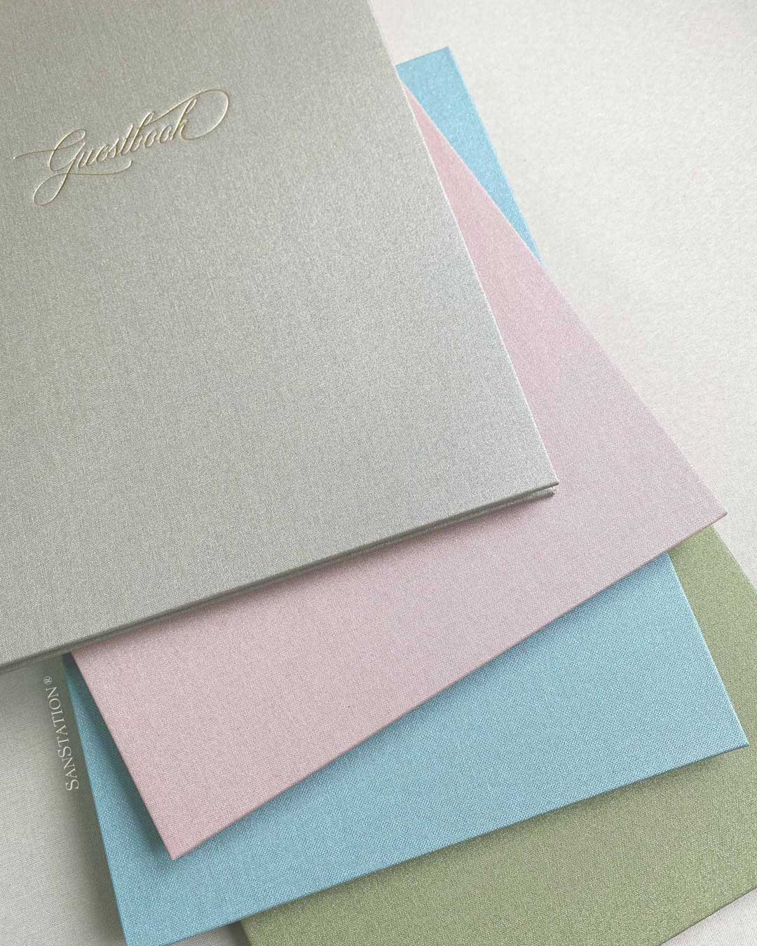 SHIMMER LINEN GUESTBOOK