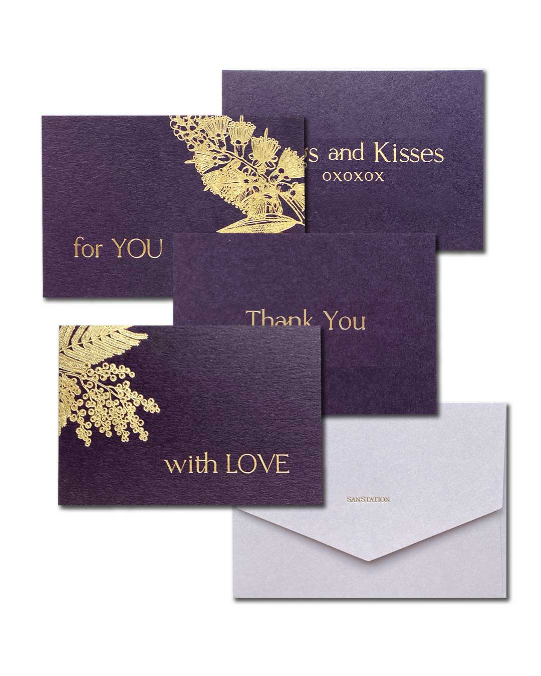 PURPLE FLORAL CARDS