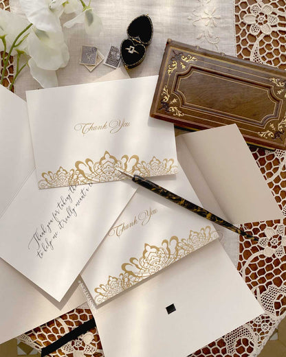 GOLD THANK YOU CARDS